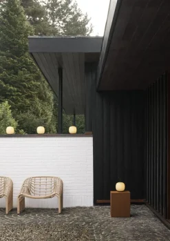 Louis Poulsen VL45 Radiohus portable lamp, brass - pale yellow