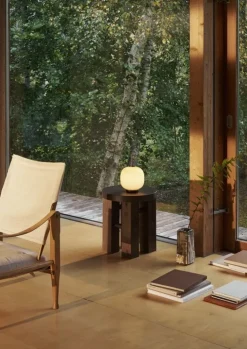 Louis Poulsen VL45 Radiohus portable lamp, brass - pale yellow