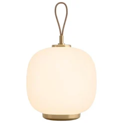 Louis Poulsen VL45 Radiohus portable lamp, brass - white opal glass