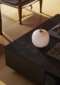 Louis Poulsen VL45 Radiohus portable lamp, brass - pale rose