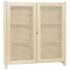 Lundia Classic cabinet w/ rattan doors, 104 x 109 cm, natural