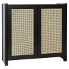 Lundia Classic cabinet w/ rattan doors, 84 x 79 cm, black lacquered