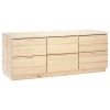 Lundia Classic drawer, 6 drawers, clear lacquered pine