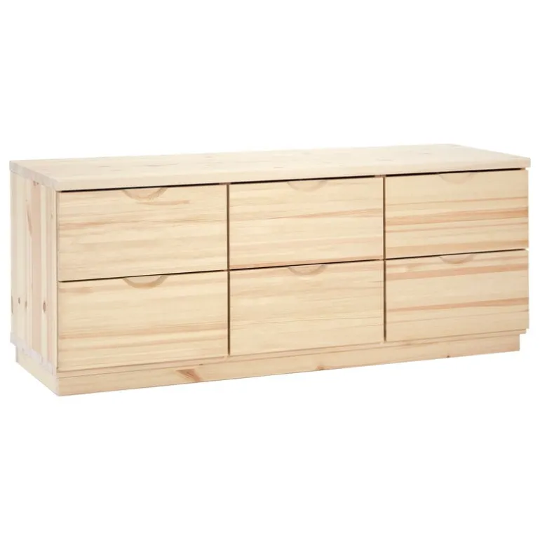 Lundia Classic drawer, 6 drawers, clear lacquered pine