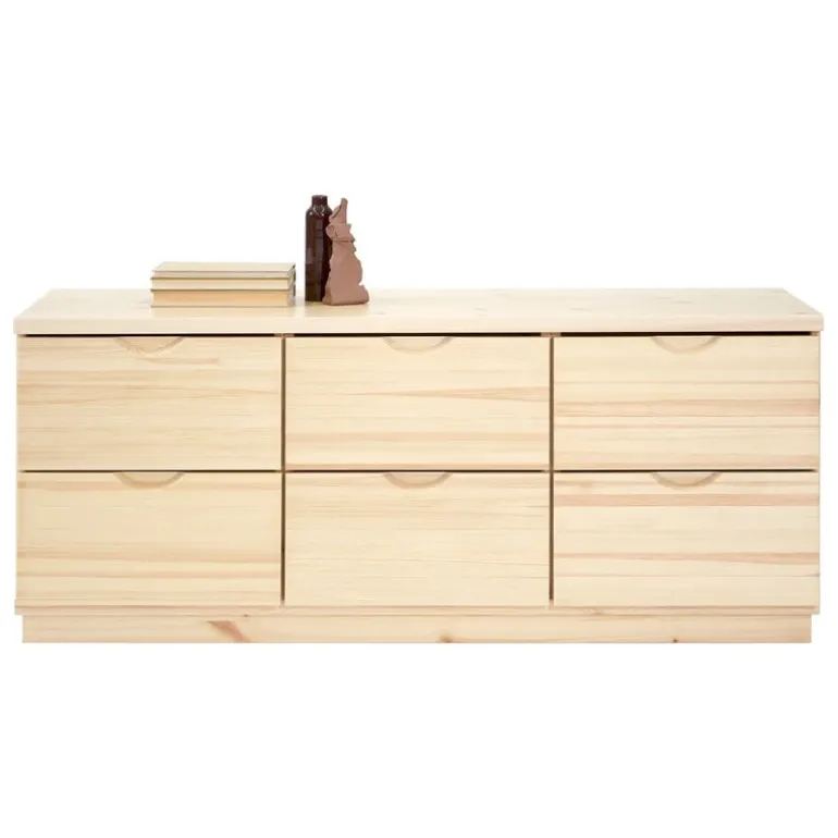 Lundia Classic drawer, 6 drawers, clear lacquered pine