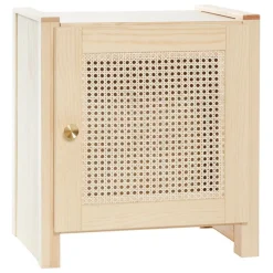 Lundia Classic nightstand with door, low, pine - rattan