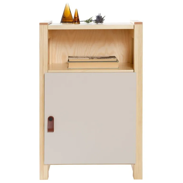 Lundia Classic nightstand with door, pine - cashmere