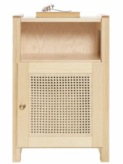 Lundia Classic nightstand with door, pine - rattan