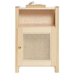 Lundia Classic nightstand with door, pine - rattan