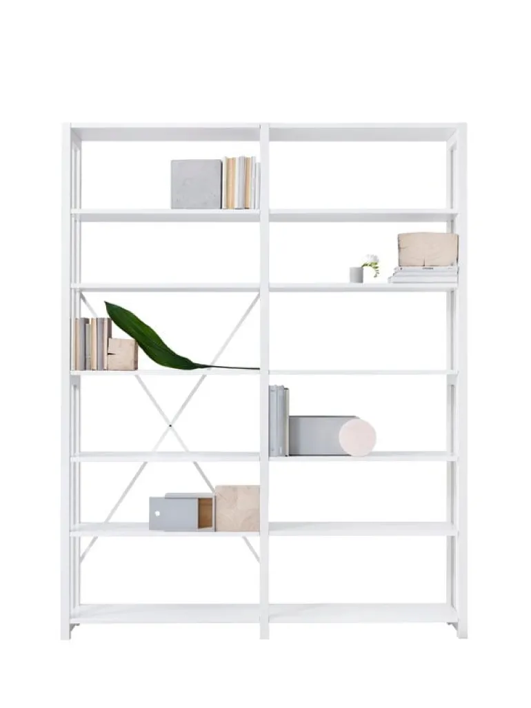 Lundia Classic open shelf, double, white