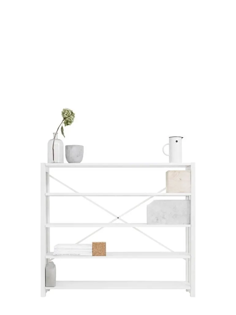 Lundia Classic open shelf, low, wide, white