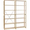 Lundia Classic open shelf, double, natural