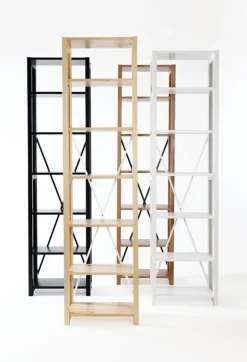 Lundia Classic open shelf, narrow, black