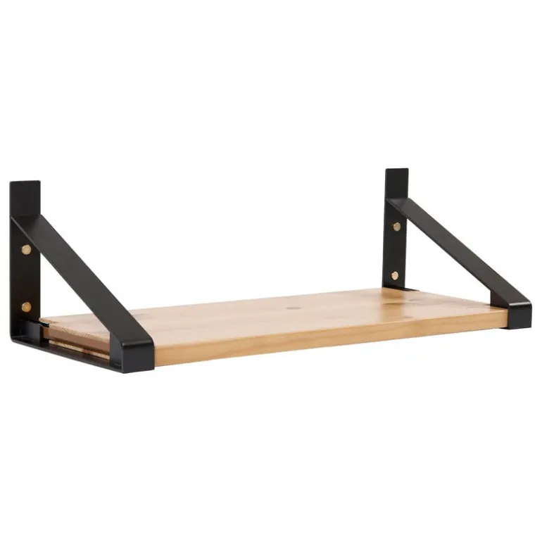 Lundia Classic shelf with bracket, 40 x 30 cm, black - brown