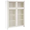 Lundia Classic vitrine, reeded glass, 104 x 149 cm, white lacquered