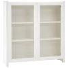 Lundia Classic vitrine, reeded glass, 104 x 109 cm, white lacquered