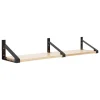 Lundia Classic wall shelf, 2 pcs, black - natural