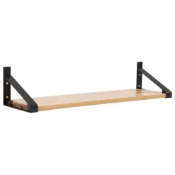 Lundia Classic wall shelf, 100 x 30 cm, black - brown