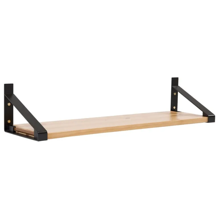 Lundia Classic wall shelf, 100 x 30 cm, black - brown