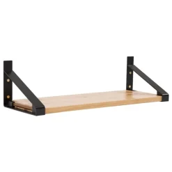 Lundia Classic wall shelf, 50 x 30 cm, black - brown