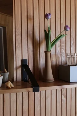 Lundia Classic wall shelf, 2 pcs, black - brown