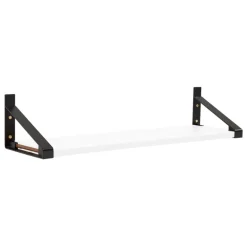 Lundia Classic wall shelf, 100 x 30 cm, black - white