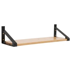 Lundia Classic wall shelf, 80 x 30 cm, black - brown