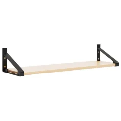 Lundia Classic wall shelf, 120 x 30 cm, black - natural