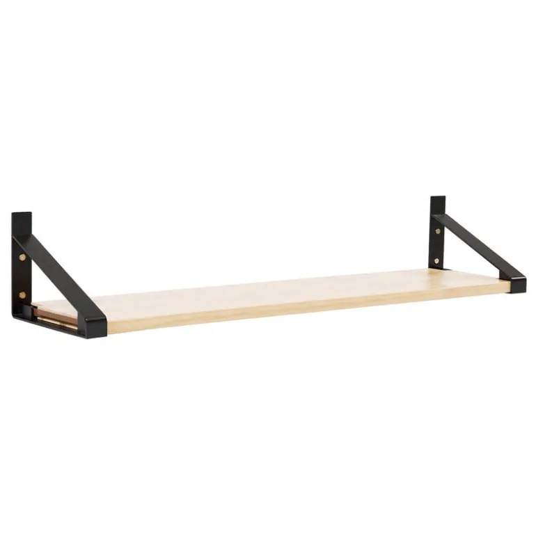 Lundia Classic wall shelf, 120 x 30 cm, black - natural