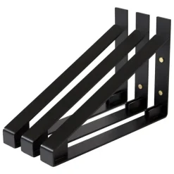 Lundia Classic wall shelf bracket, 3 pcs, black