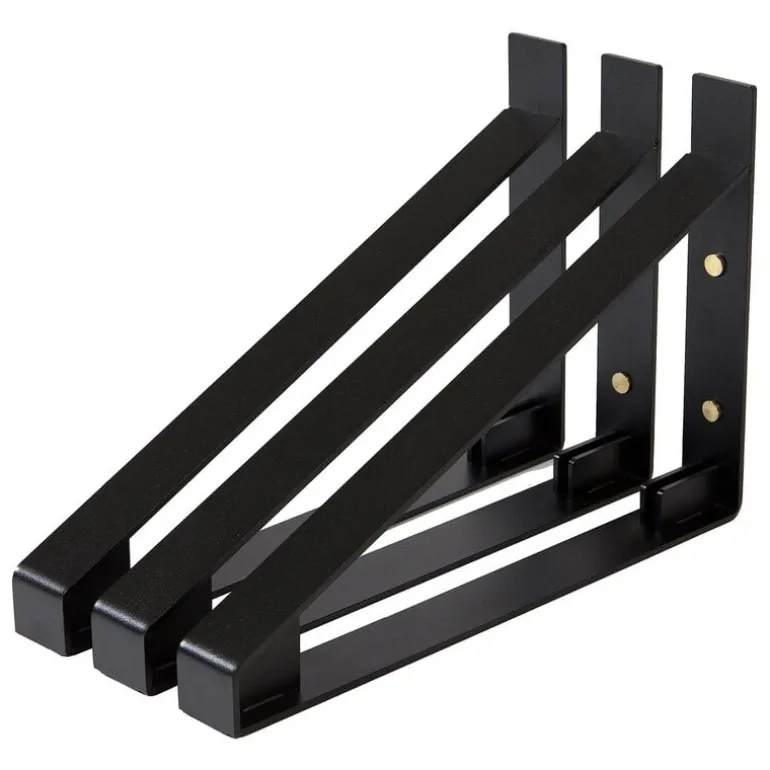 Lundia Classic wall shelf bracket, 3 pcs, black