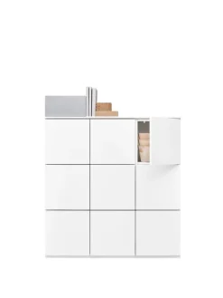 Lundia Fuuga cabinet, 96 cm, 9 doors, white