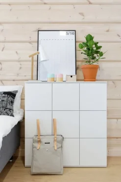 Lundia Fuuga cabinet, 96 cm, 9 doors, white