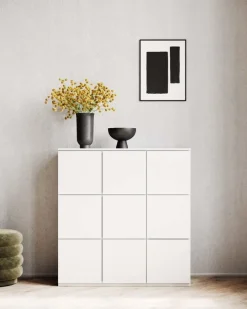 Lundia Fuuga cabinet, 96 cm, 9 doors, white