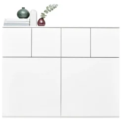 Lundia Fuuga cabinet, 128 cm, large and small doors, white