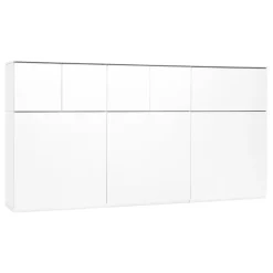 Lundia Fuuga cabinet, 192 cm, large and small doors, white