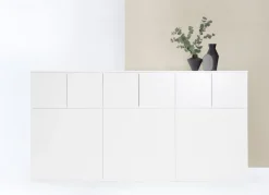 Lundia Fuuga cabinet, 192 cm, large and small doors, white