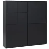 Lundia Fuuga cabinet with doors, 128 x 132 cm, black