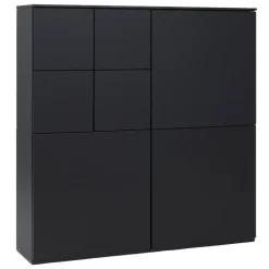 Lundia Fuuga cabinet with doors, 128 x 132 cm, black