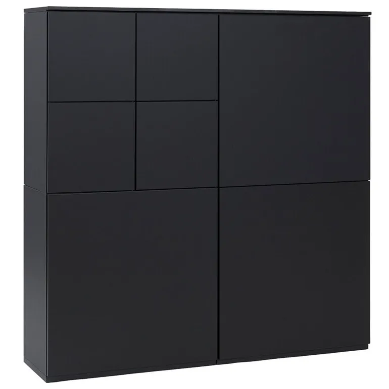 Lundia Fuuga cabinet with doors, 128 x 132 cm, black