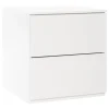 Lundia Fuuga nightstand with two drawers, white