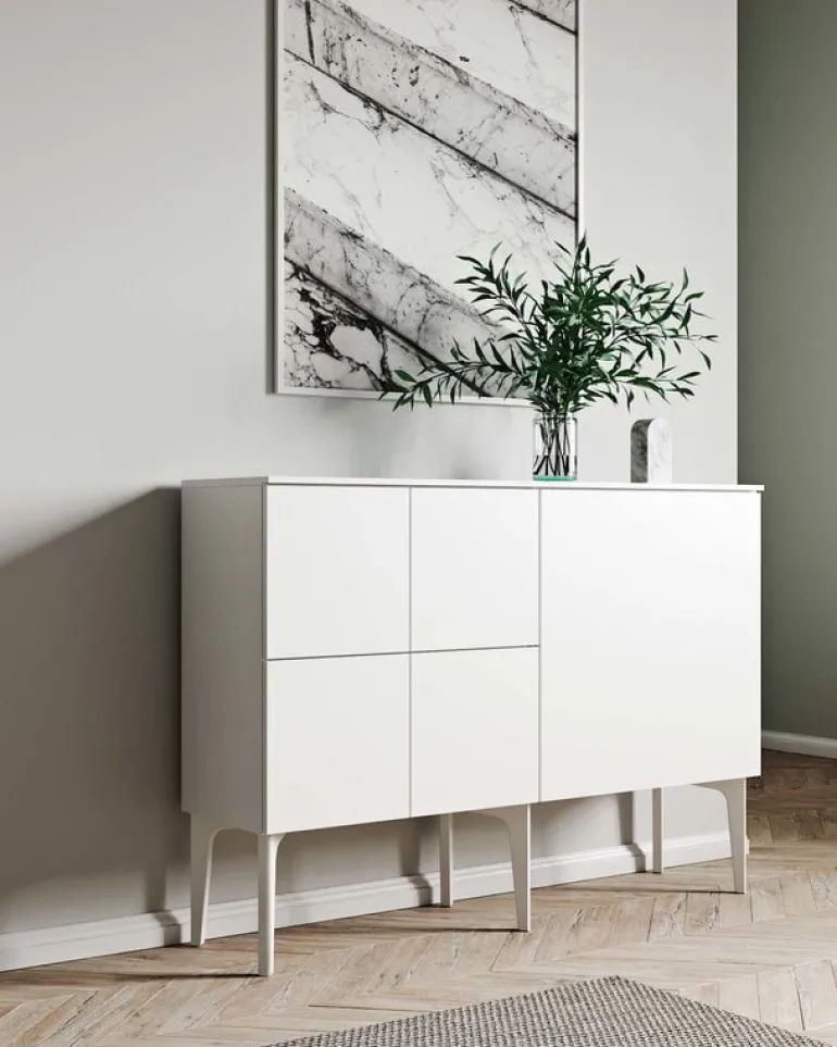 Lundia Fuuga sideboard, 128 cm, white - white