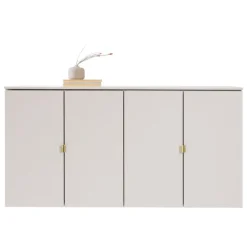 Lundia Fuuga sideboard, 128 cm, wall mounting, cashmere – brass