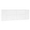 Lundia Fuuga sideboard, 192 cm, drawers and vertical doors, white