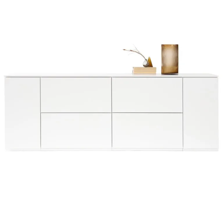 Lundia Fuuga sideboard, 192 cm, drawers and vertical doors, white