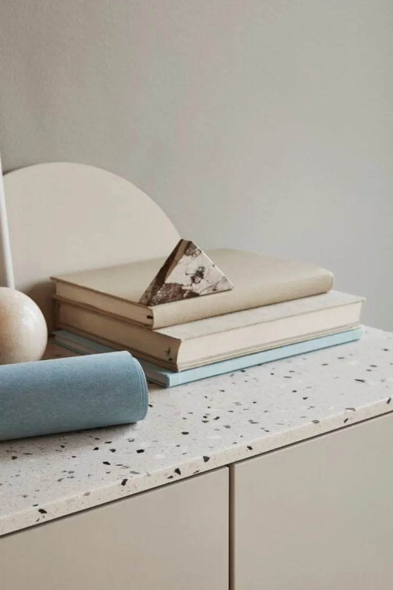 Lundia Fuuga sideboard, 128 cm, wall mounting, cashmere - Terrazzo