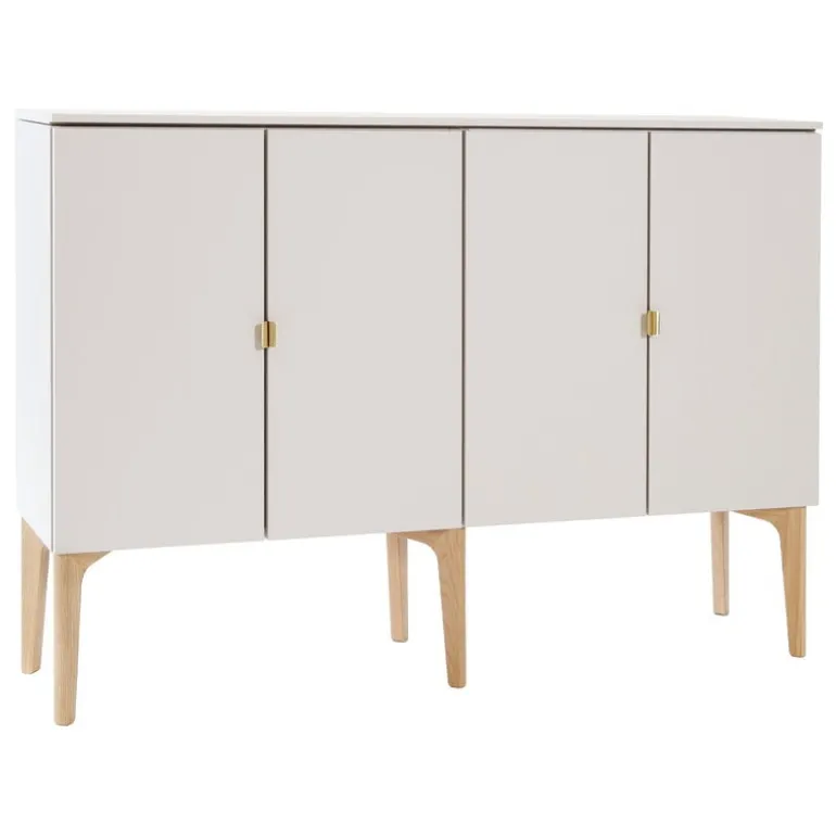 Lundia Fuuga sideboard, 128 cm, cashmere - oak - brass