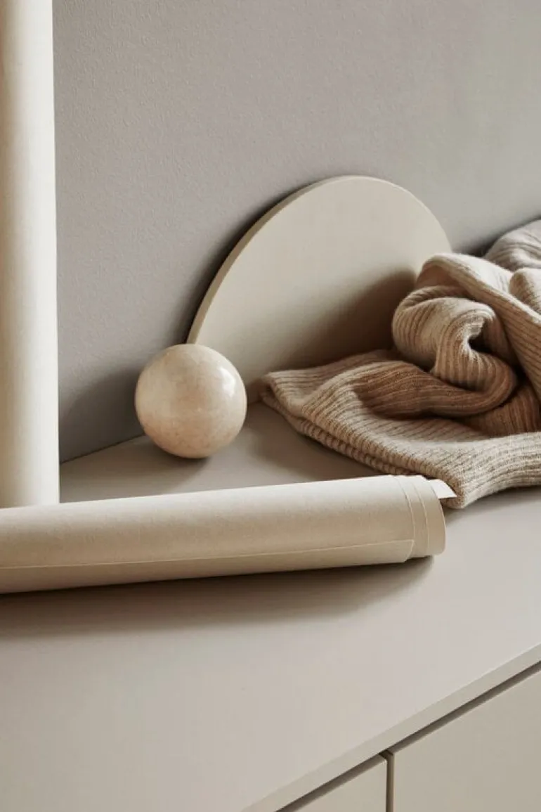 Lundia Fuuga sideboard, 128 cm, cashmere - oak - brass