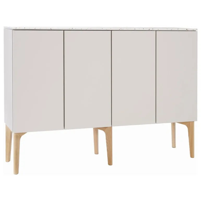 Lundia Fuuga sideboard, 128 cm, cashmere - Terrazzo - oak