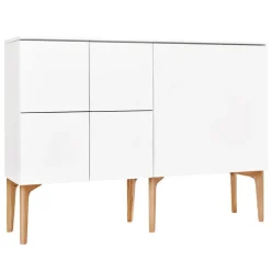 Lundia Fuuga sideboard, 128 cm, white - oak